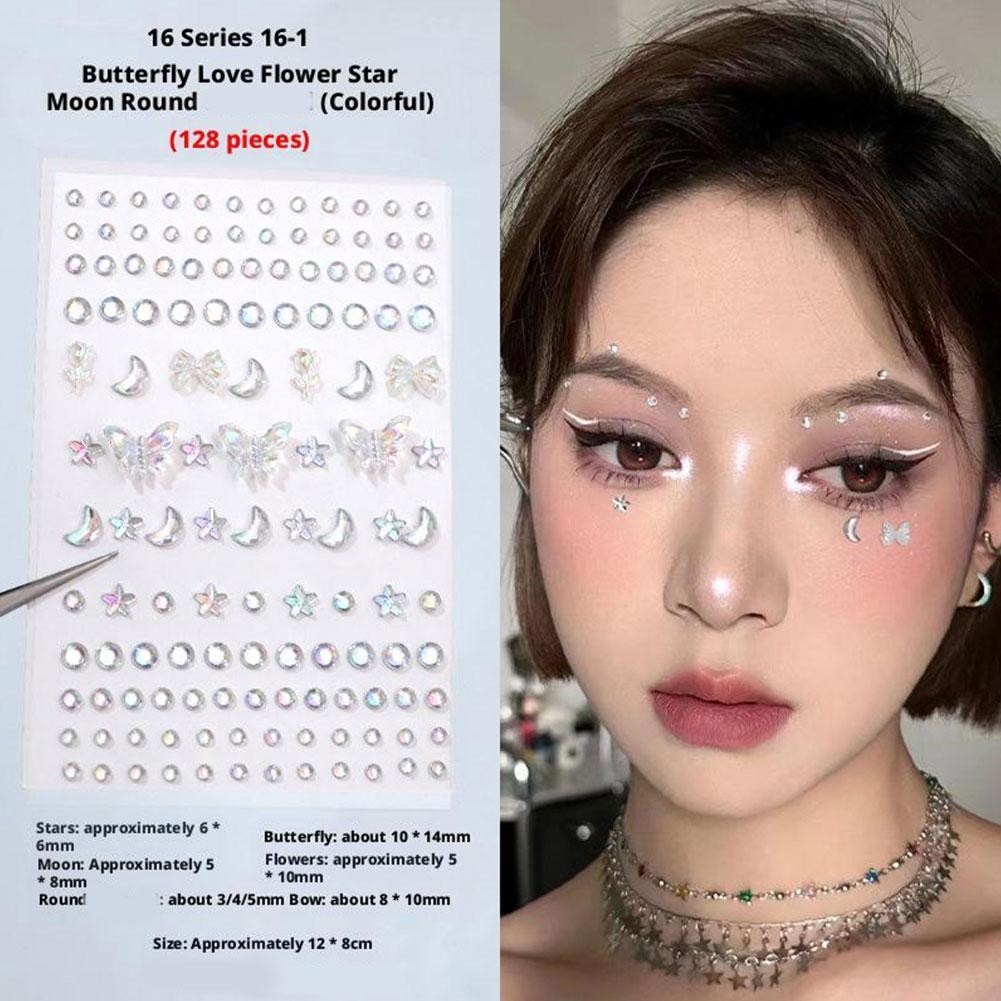 3d ผีเสื้อรักดอกไม้ Aurora ผีเสื้อสติกเกอร์เด็กสติกเกอร์แต่งหน้าสติกเกอร์ Face R8b9