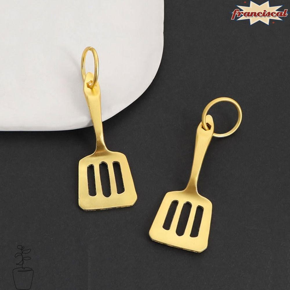 FRANCISCAL Gold Shovel พวงกุญแจ, สร้อยคอประณีต Teamfight Tactics พวงกุญแจ, Mini LOL TFT ของขวัญวันเก