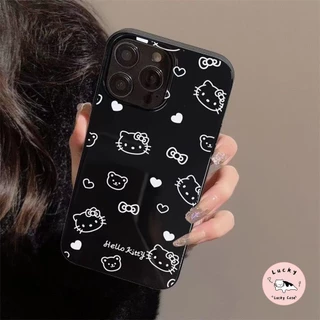 เคสไอโฟน 13 น่ารักเต็มหน้าจอแมวแมวมันวาว สำหรับ IPhone 16 12 11 14 13 15 Pro Max 7Plus X 7 8 14 16 Plus XR XS Max SE 2 3