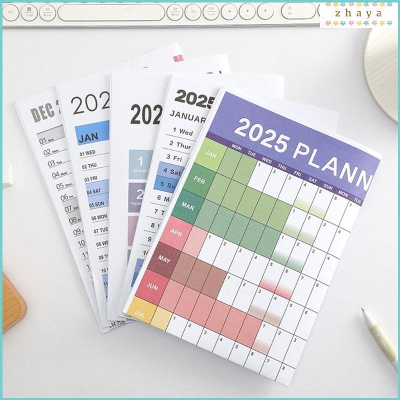 ZHAYA 2025 Yearly Planner ปฏิทิน Family Home Planner Calender 2025 วางแผนปีเต็ม