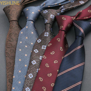 Vintage 7.5/8 ซม.Man Tie สีกากีสีฟ้าสีน้ําตาล Darker สีเนคไทแถบดอกไม้เนคไท Holiday Party