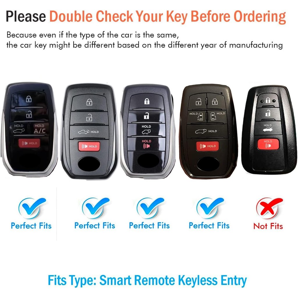 Tukellen สําหรับ Toyota Key fob ฝาครอบ Soft Key Shell สําหรับ 2025 Camry 2019-2025 Land Cruiser,2021