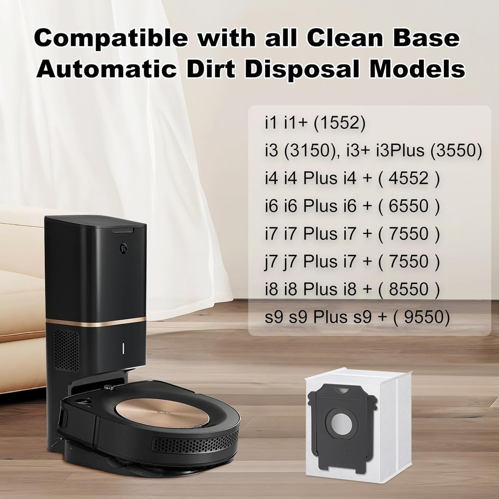 VBN 18 แพ็คเปลี่ยนชิ้นส่วนกระเป๋าเข้ากันได้กับ irobot Roomba i & s & j Series i7+, i1+,i3+, i4+, i5+