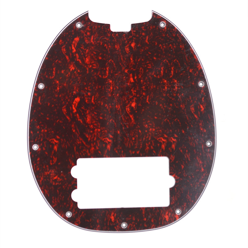 MM Bass Style Pickguard แผ่นป้องกันรอยขีดข่วน 3 ชั้น 9 สกรูรูพร้อมช่องรับหนึ่งช่องสําหรับ OLP Bass Gutiar