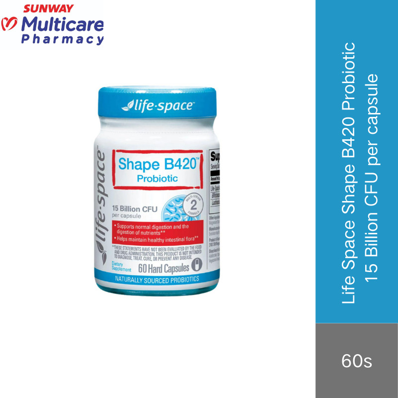 ซื้อ 3 แถม 1Life Space Shape B420 Probiotic 15 Billion CFU ต่อแคปซูล