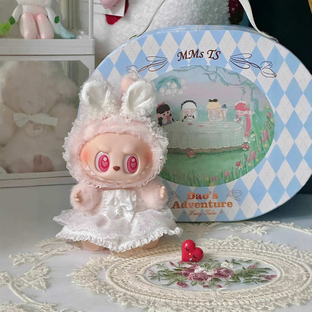 Snow White Bunny ชุดแต่งงาน labu เสื้อผ้าเด็ก labubu เสื้อผ้า 15 ซม. 123th Generation ไม่มีตุ๊กตา#WW