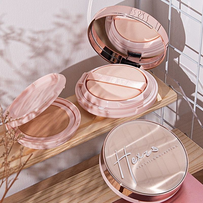 Han Xizhen air cushion powder Creamคอนซีลเลอร์Moisturizing Lสไตล์เกาหลีair cushion powder Rounding H