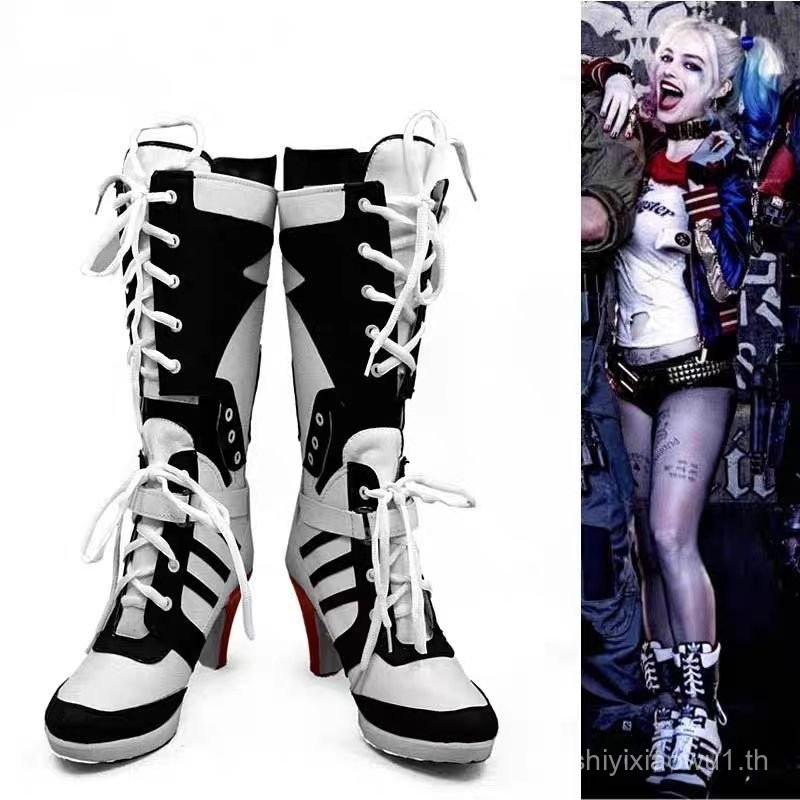 รองเท้า Harley Quinn Harley Quinn Harley Quinn Clown COS