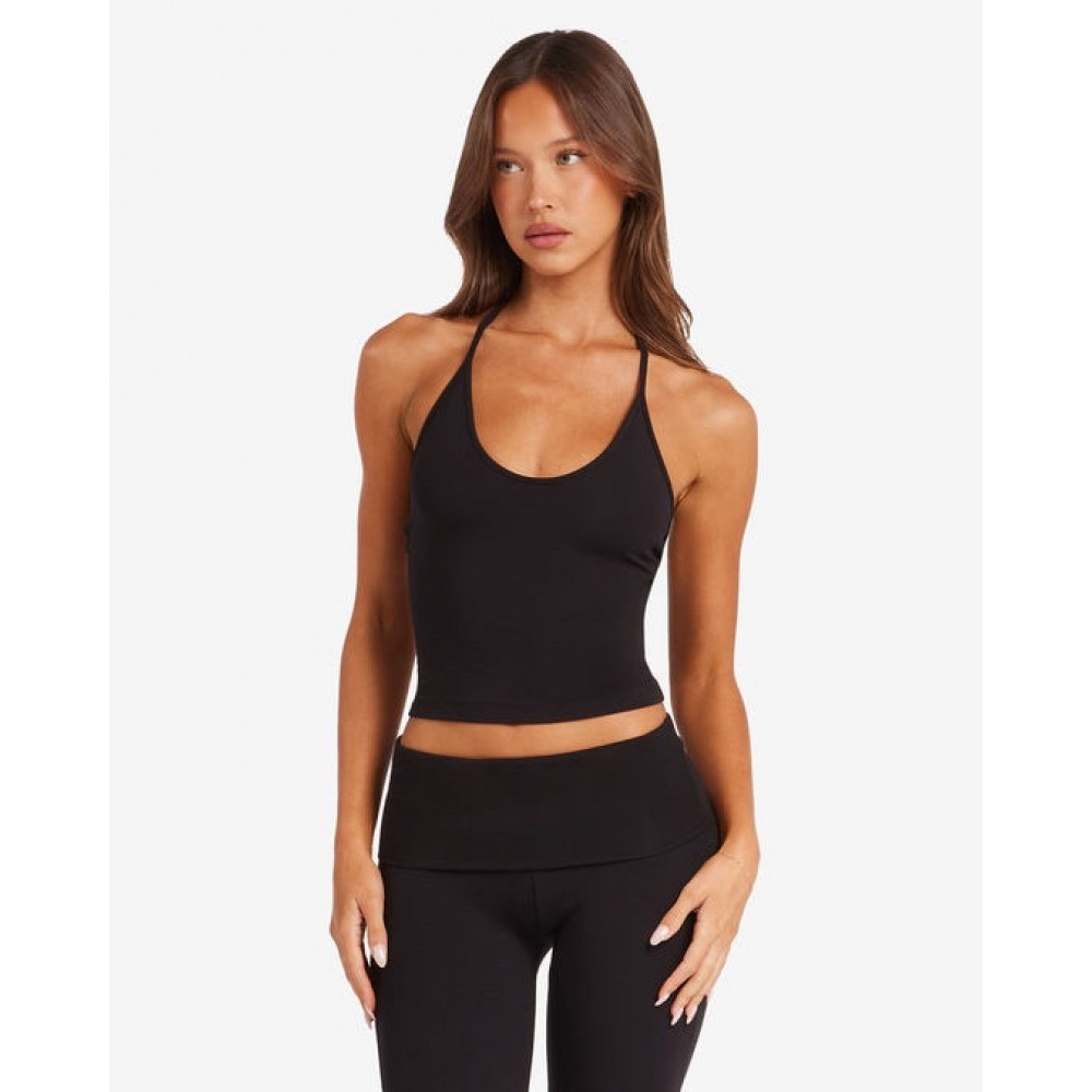 ชุดโยคะ  Halteredrawstringพร้อมเบาะและกางเกงขา.getLongที่มีฟังก์ชันลิฟติงและแฟลร์ - รูปที่ 4