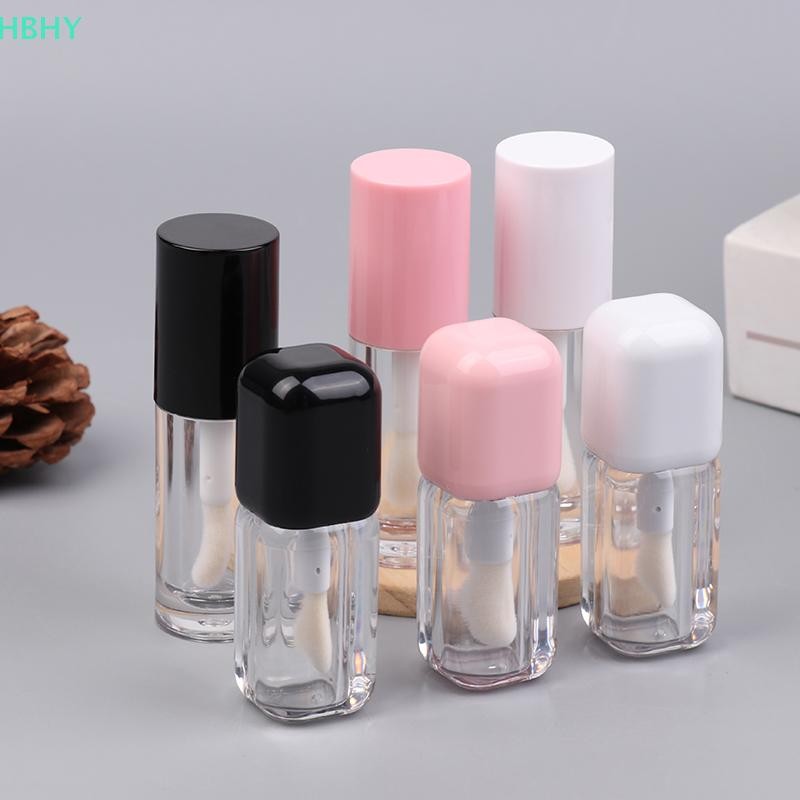 HB 6ML Empty Transparent Lip Gloss Tubes Big Brush Plastic Lip Balm Tube Lipstick Mini Sample Cosmet