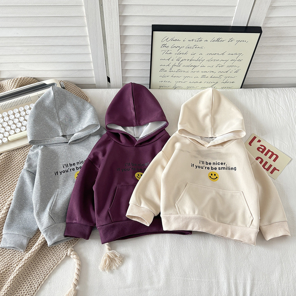 [RJ] สไตล์ใหม่ เสื้อสเวตเตอร์ฤดูใบไม้ร่วง-หนาว สำหรับเด็กและผู้ใหญ่ สวมหัว ใส่สบาย เหมาะกิจกรรมกลางแจ้ง