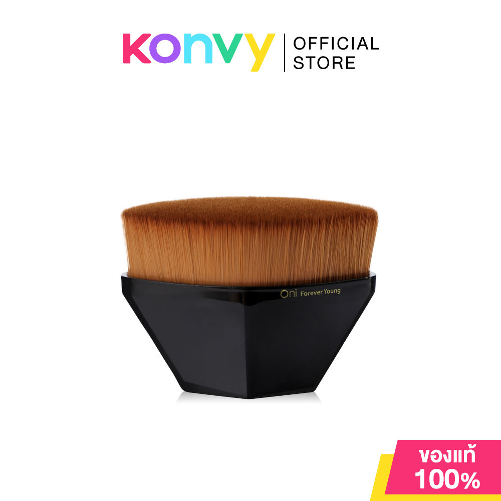 Oni Magic Petal Foundation Brush โอนิ แปรงสำหรับลงรองพื้น รูปทรงหกเหลี่ยม (Obsidian Black/Sakura Pink) ราคา ถูกที่สุด ดีลบีเคเค แกลเลอรีภาพที่ 2