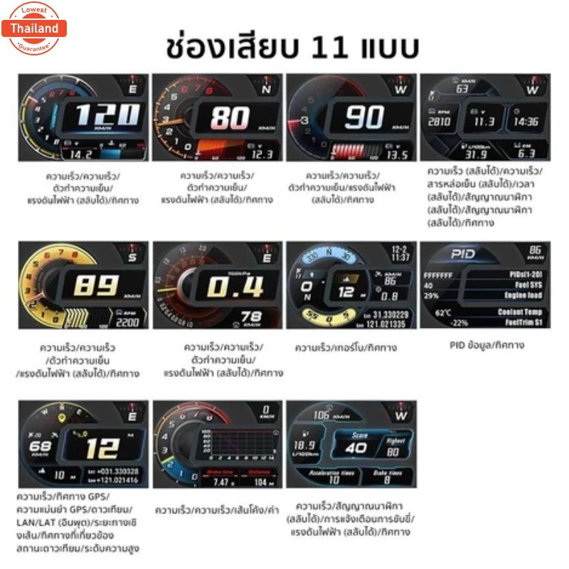 OBD2+GPS สมาร์ทเกจ A590 Plus genuine - เมนูไทย ใช้ง่าย วัดค่าเรียลไทม์ เกจดิจิตอลรถยนต์ร้านกรุงเทพส่