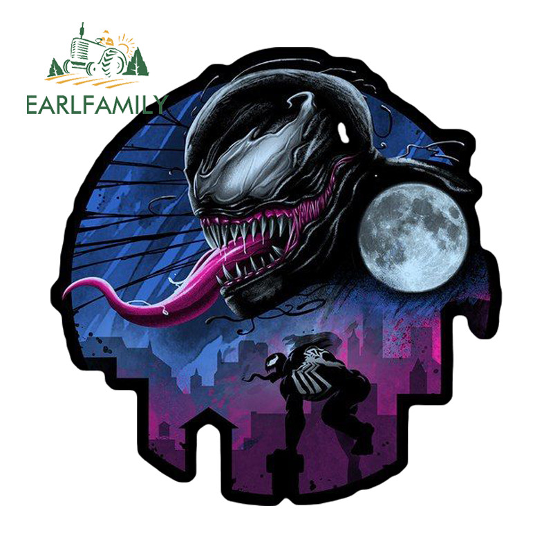 EARLFAMILY Venom อะนิเมะรถสติกเกอร์ที่น่าสนใจกันน้ํา Occlusion Scratch Campervan สเก็ตบอร์ดแล็ปท็อปไวนิล Decal แฟชั่นรถประตู Protector ราคา ถูกที่สุด ดีลบีเคเค แกลเลอรีภาพที่ 4