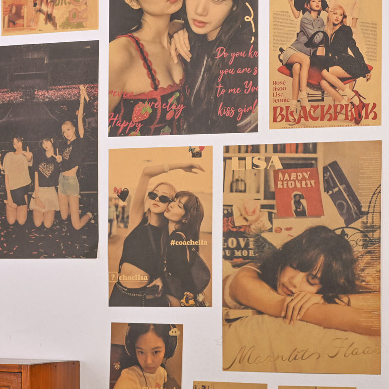 SET 16 ชิ้น BLACKPINK โปสเตอร์และสติกเกอร์ติดผนัง ตกแต่งห้องนอนดีไซน์โดยสมาชิกวง - รูปที่ 6