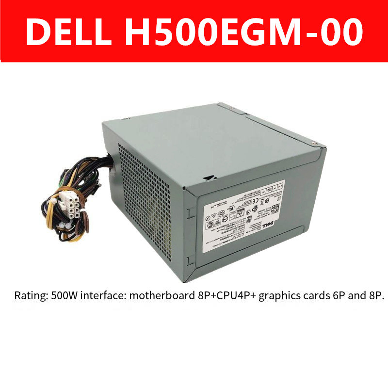 แหล่งจ่ายไฟ Dell 500W ของแหล่งจ่ายไฟเดสก์ท็อปพลังงาน 500W H290AM-00W แหล่งจ่ายไฟ 500W ของกราฟิกการ์ด