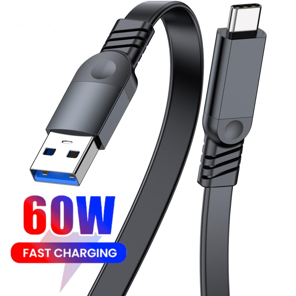 USB3.2 10Gbps สาย USB A ถึง USB C 3A 60W QC3.0 Fast Charging สําหรับ Samsung Android Data CABLE