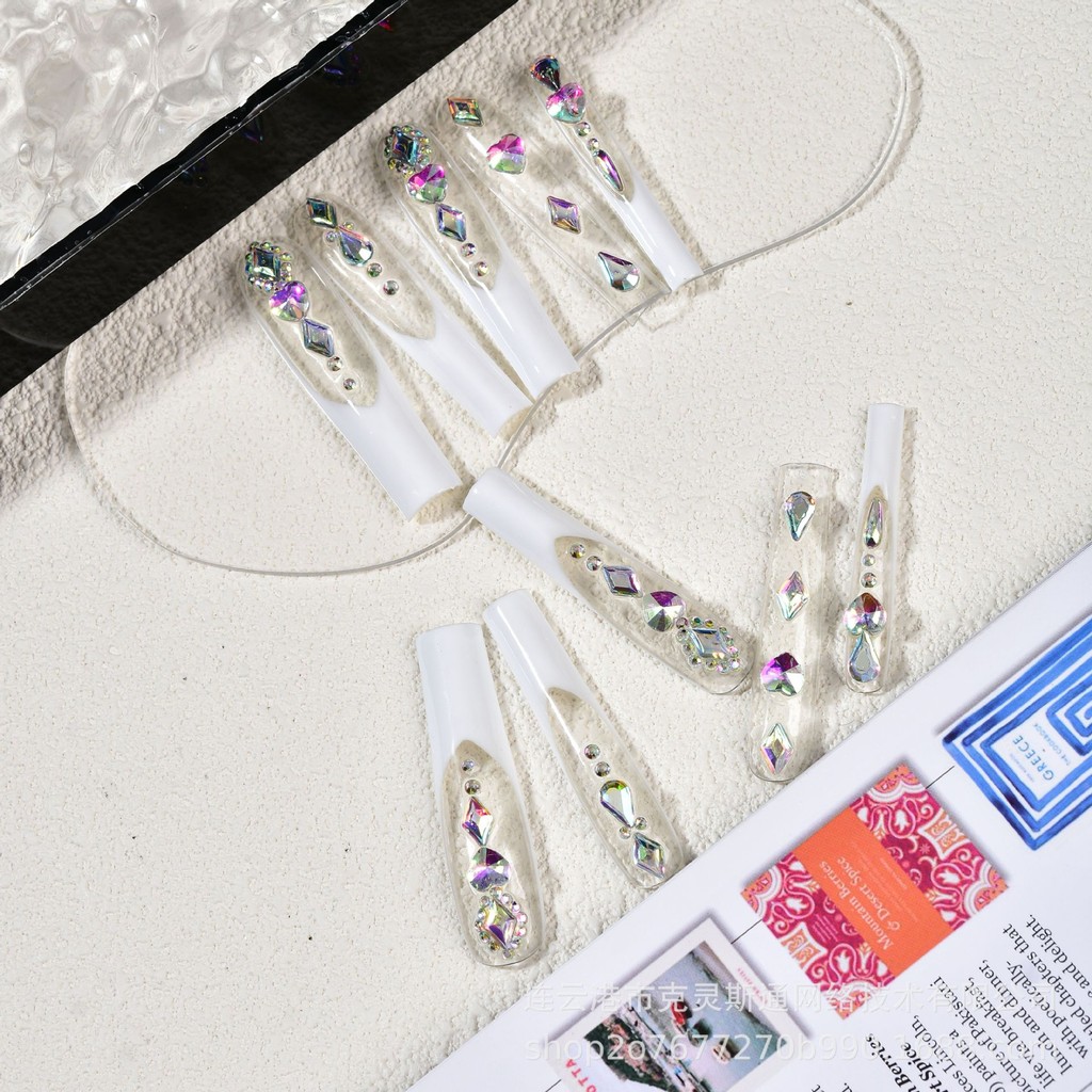 TK Style Handmade Wearing Nail แฟชั่นยอดนิยม ins Style Super Long Style 138 VH5P