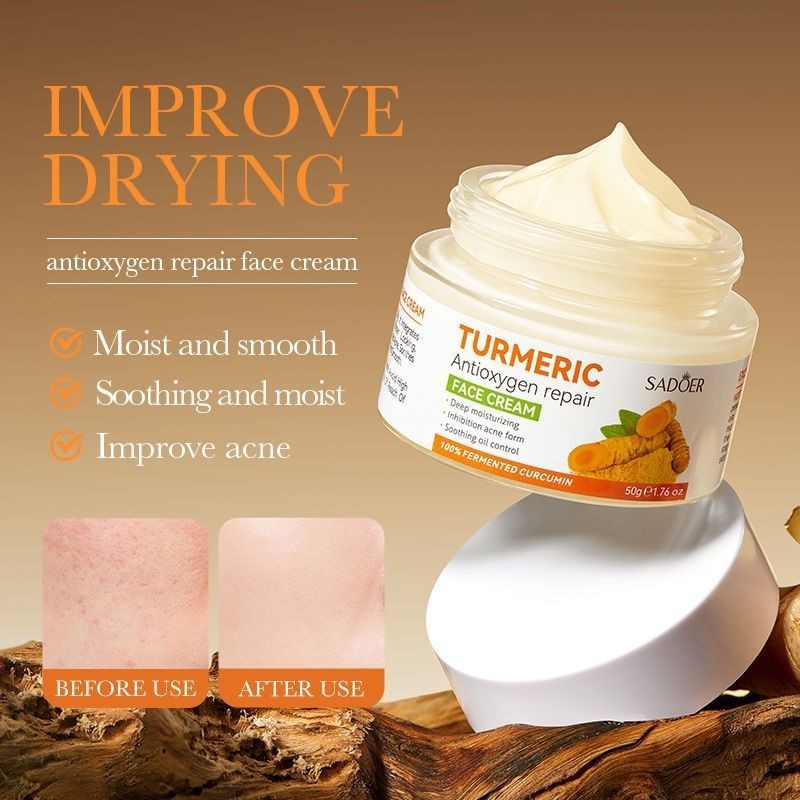 Remai All English ครีมขมิ้น 50g SADOER Moisturizing Skin Rejuvenating Moisturizing Smooth Moisturizi