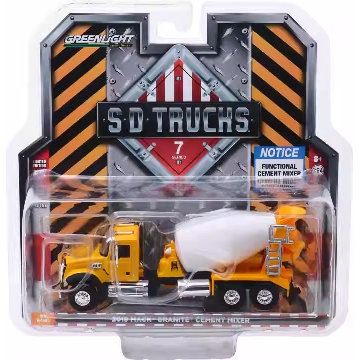 แสงสีเขียว 1: 64 SD Truck Series 7-2019 Mike Granite Cement Mixer Truck