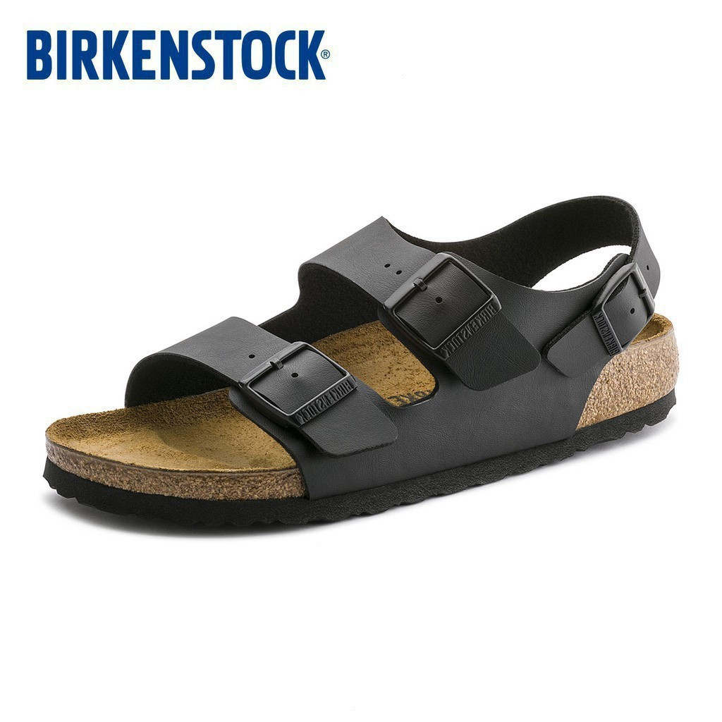 Birkenstock Boken Retro Women/Male/BR Boken รองเท้าแตะหัวเข็มขัดคู่