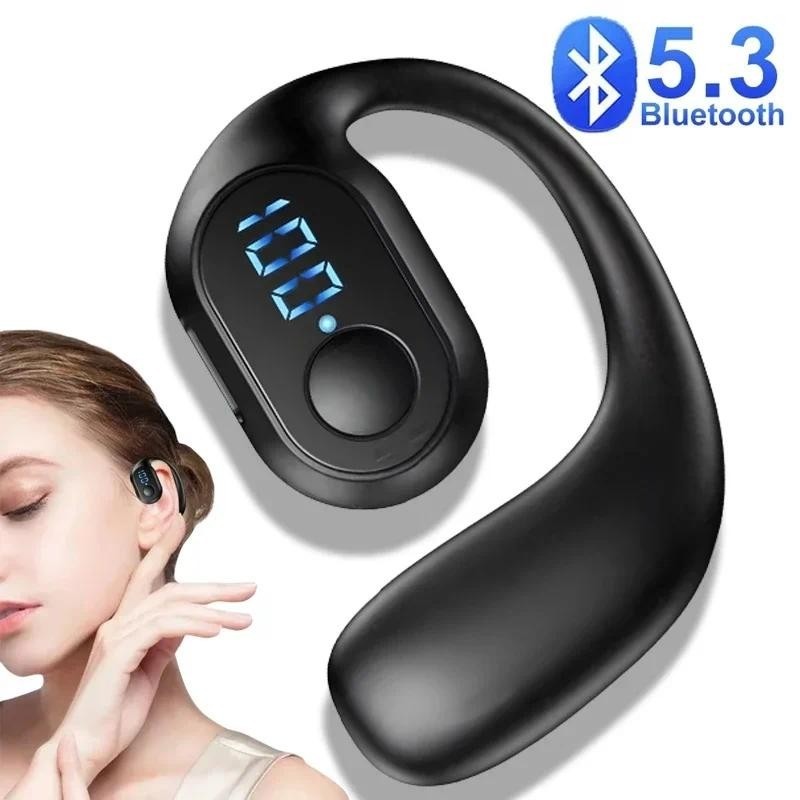 SAMSUNG หูฟังไร้สายบลูทูธที่รองรับ 5.3 พร้อมไมโครโฟนชุดหูฟังกีฬาชนิดใส่ในหูเดี่ยวสําหรับ ไอโฟน ซัมซุง หูฟังเสียงสเตอริโอ