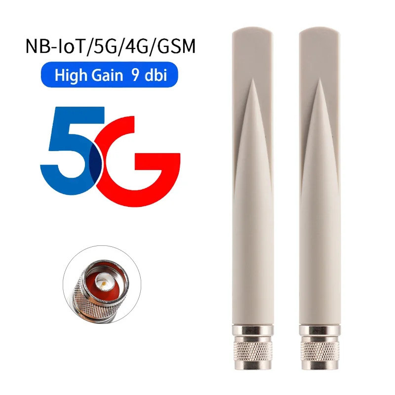 1pcs GSM 3G 4G 5G เสาอากาศ 9dBi High Gain 600-6000MHz Full Band N ชายตัวเชื่อมต่อกันน้ําสําหรับ Wifi