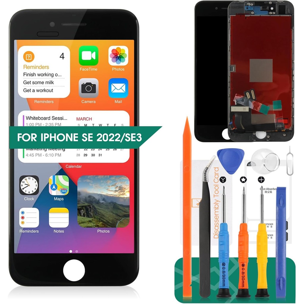 สําหรับ iPhone SE เปลี่ยนหน้าจอสําหรับ iPhone SE3 LCD Digitizer ชุดซ่อมสําหรับ iPhone SE 3rd Gen หน้