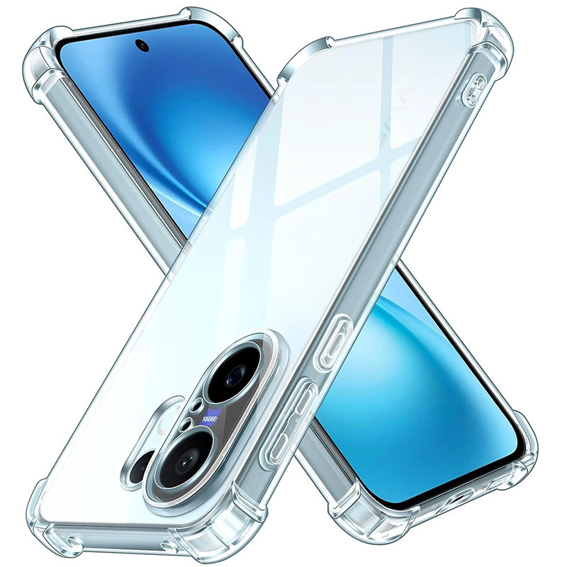 สําหรับ Vivo X200 FE เคสกันกระแทกแบบนุ่มคริสตัลเจลใส TPU Shock-Absorption Cover