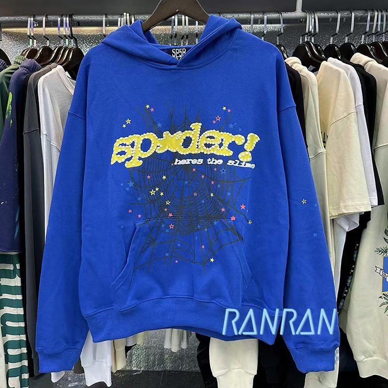 ~~ Sp5der Spider Overseas Version อินเทรนด์ยุโรปอเมริกันพิมพ์เสื้อคู่ Hoodie Men Sweatshirt