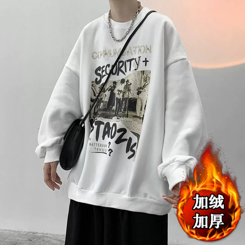 COD 2025 American Heavyweight Crew Neck Sweatshirt Men's Spring and Autumn Long Sleeve T-Shirt Trend