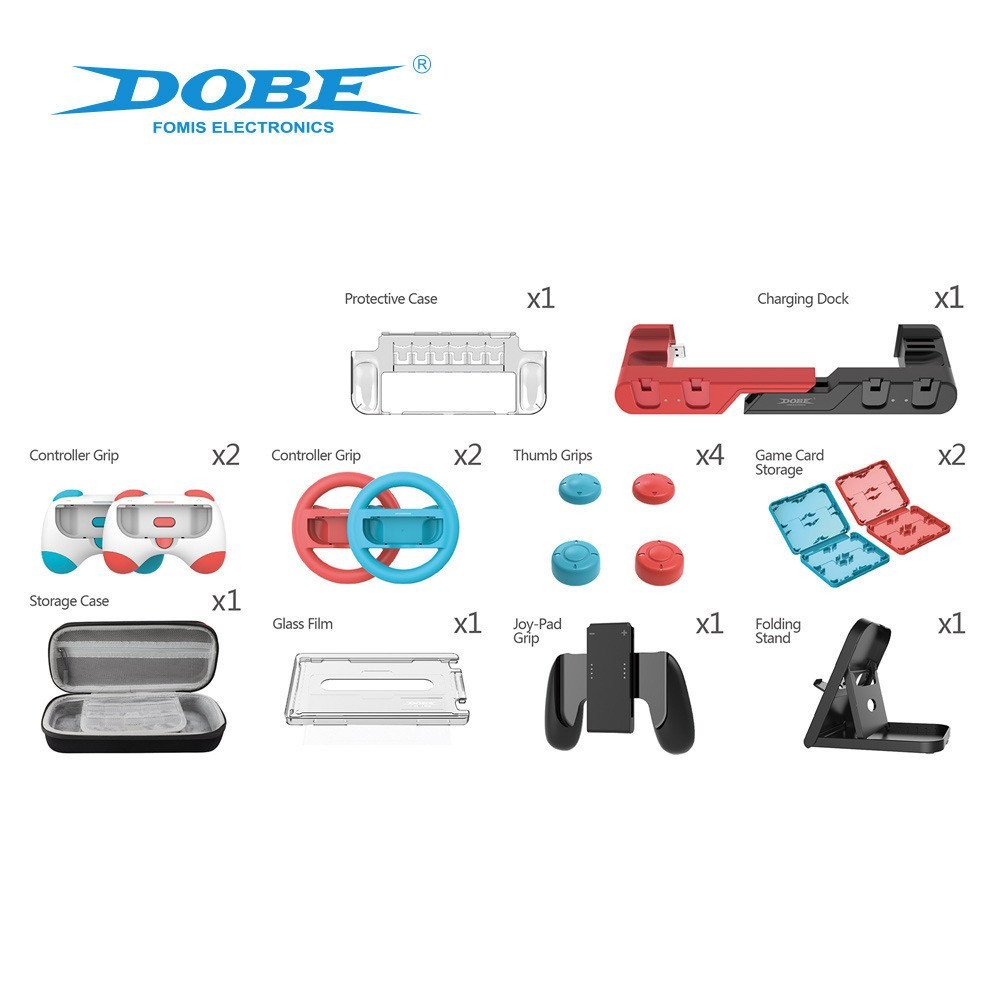 DOBE ดั้งเดิมเหมาะสําหรับกระเป๋าเก็บชุดสวิตช์ฟิล์มป้องกันจับโฮสต์เครื่องชาร์จ OLED Bracket SM8R