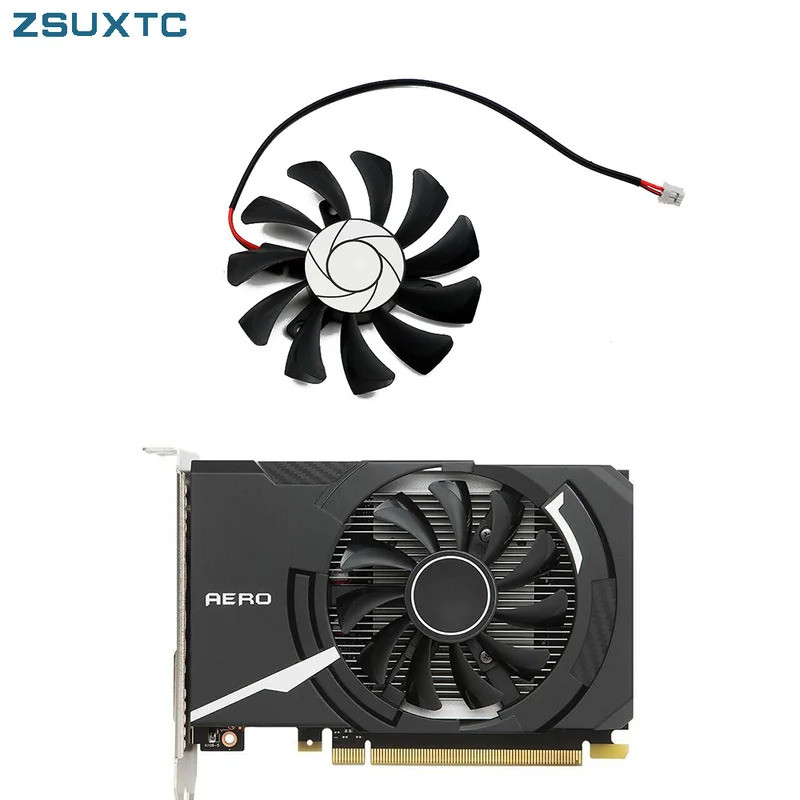 75 มม.2Pin HA8010H12F-Z GTX 1030 พัดลมสําหรับ MSI Geforce GTX 750Ti 750 N740 GTX730 GTX740 R7 250 กร
