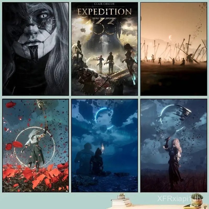 โปสเตอร์เกม Claire O-E Expedition ขนาด 33 สำหรับตกแต่งผนัง-cafe bar room ไม่มีกรอบพร้อม.Canvas print