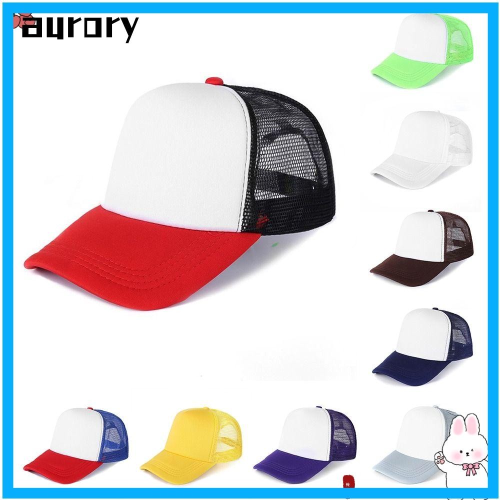 AURORY หมวกเบสบอล ตาข่ายโฟมขอบกว้าง ดีไซน์ทันสมัยระบายอากาศได้ เหมาะสำหรับหน้าร้อน