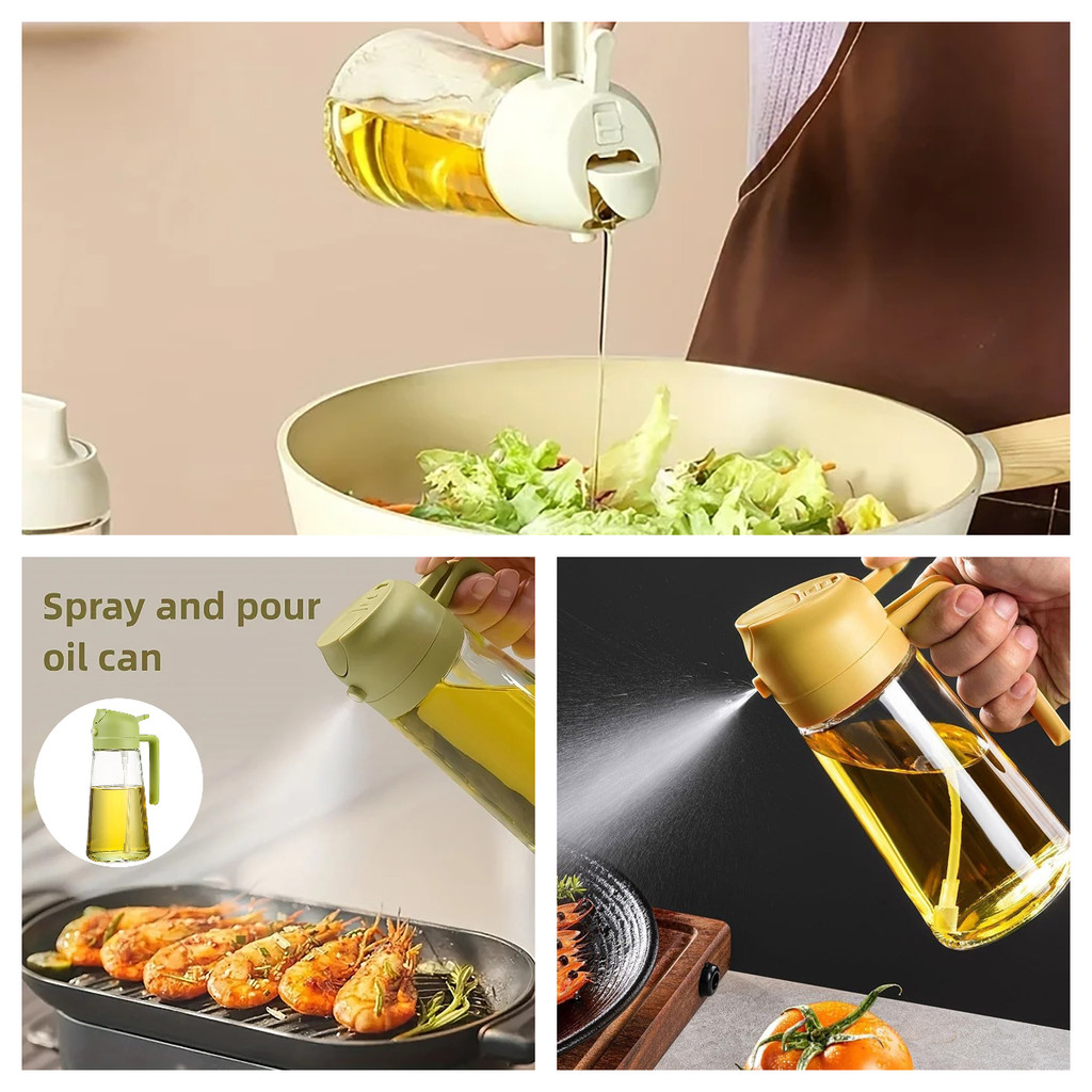 เครื่องทําอาหารน้ํามัน Sprayer 470ml วัสดุพรีเมี่ยม Sprayer Spritzer ขวดน้ํามันสําหรับ BBQ Kitchen O