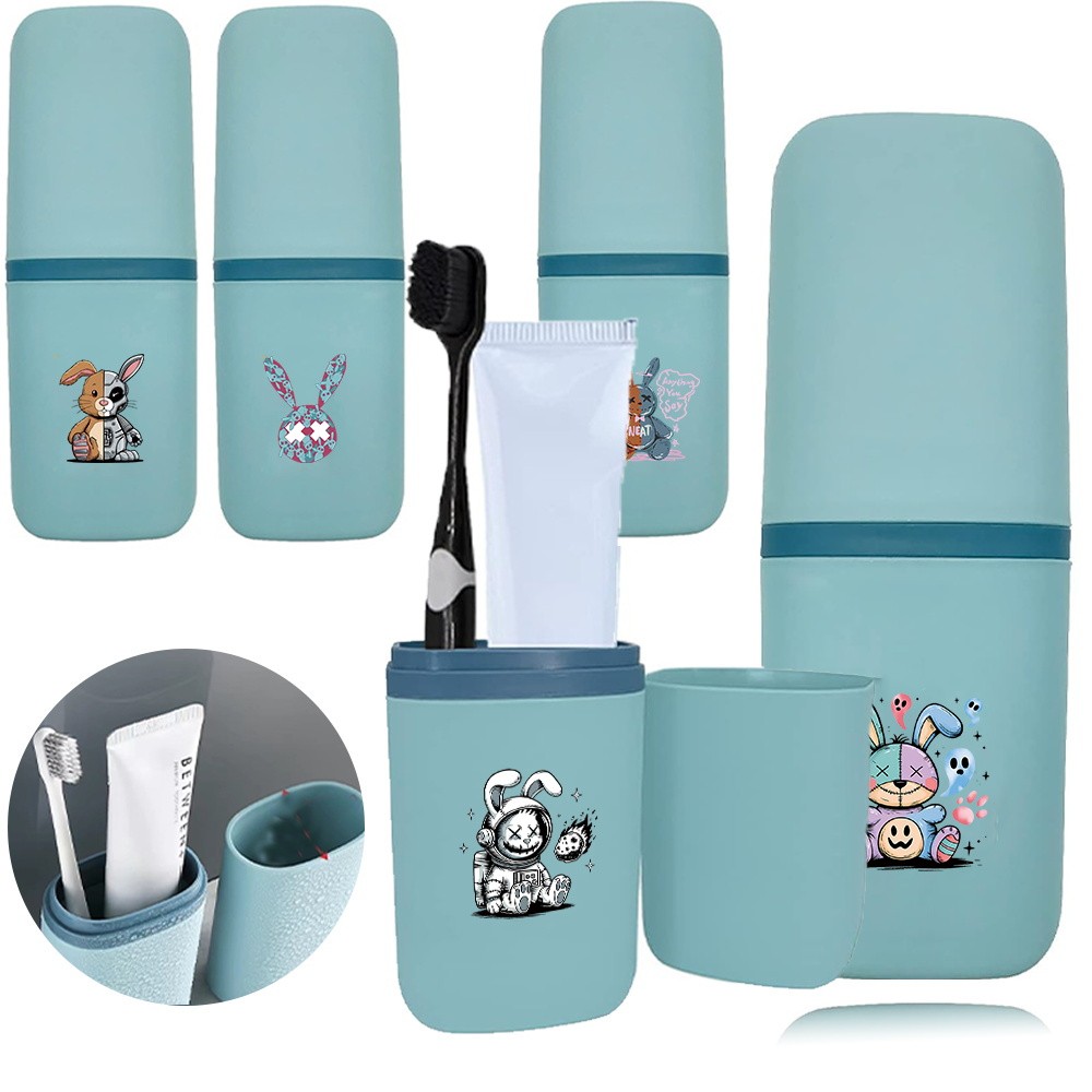 กล่องแปรงสีฟันและกล่องใส่ยาสีฟันพกพา ใช้งานง่าย กันน้ำกระเด็น น้ำหนักเบา สำหรับบ้านและทริปเดินทาง