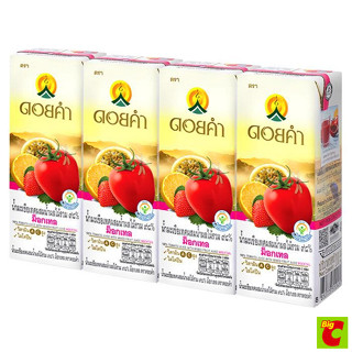 ดอยคำ น้ำมะเขือเทศผสมน้ำผลไม้รวม 98% ม็อกเทล 200 มล. แพ็ค 4