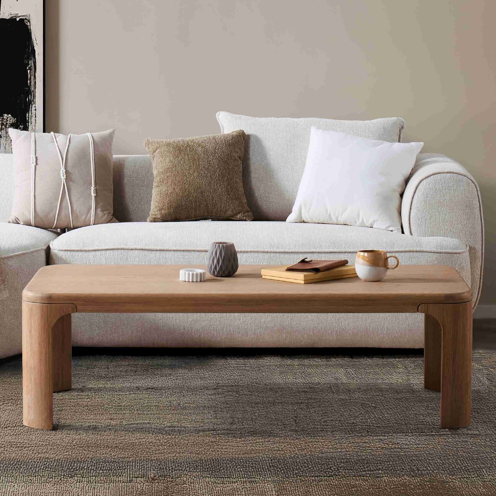 SB Design Square โต๊ะกลาง รุ่น Holary - ลายไม้โอ๊ค (140x70x43 ซม.)  แบรนด์ CLICHE