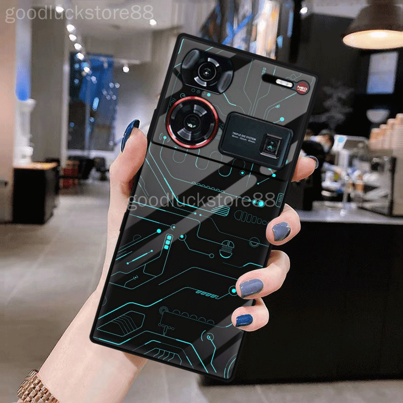 Nubia Z80 Ultra เคสโทรศัพท์ Nubia z80 ultra เคสป้องกันแก้ว Ghost มีดอะนิเมะภาพที่กําหนดเองป้องกันกรณ