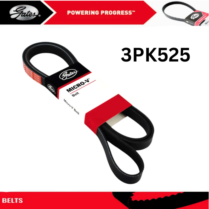 Perodua Viva 660 850 1.0 - 3PK525 MICRO V-BELT/ สายพานพัดลม สายพานพวงมาลัยพาวเวอร์