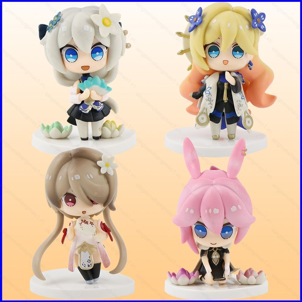 PS1 4pcs Honkai Impact 3 Action Figure รุ่น Q Kiana Rita Yae Sakura Durandal ตุ๊กตาของเล่นสําหรับของ