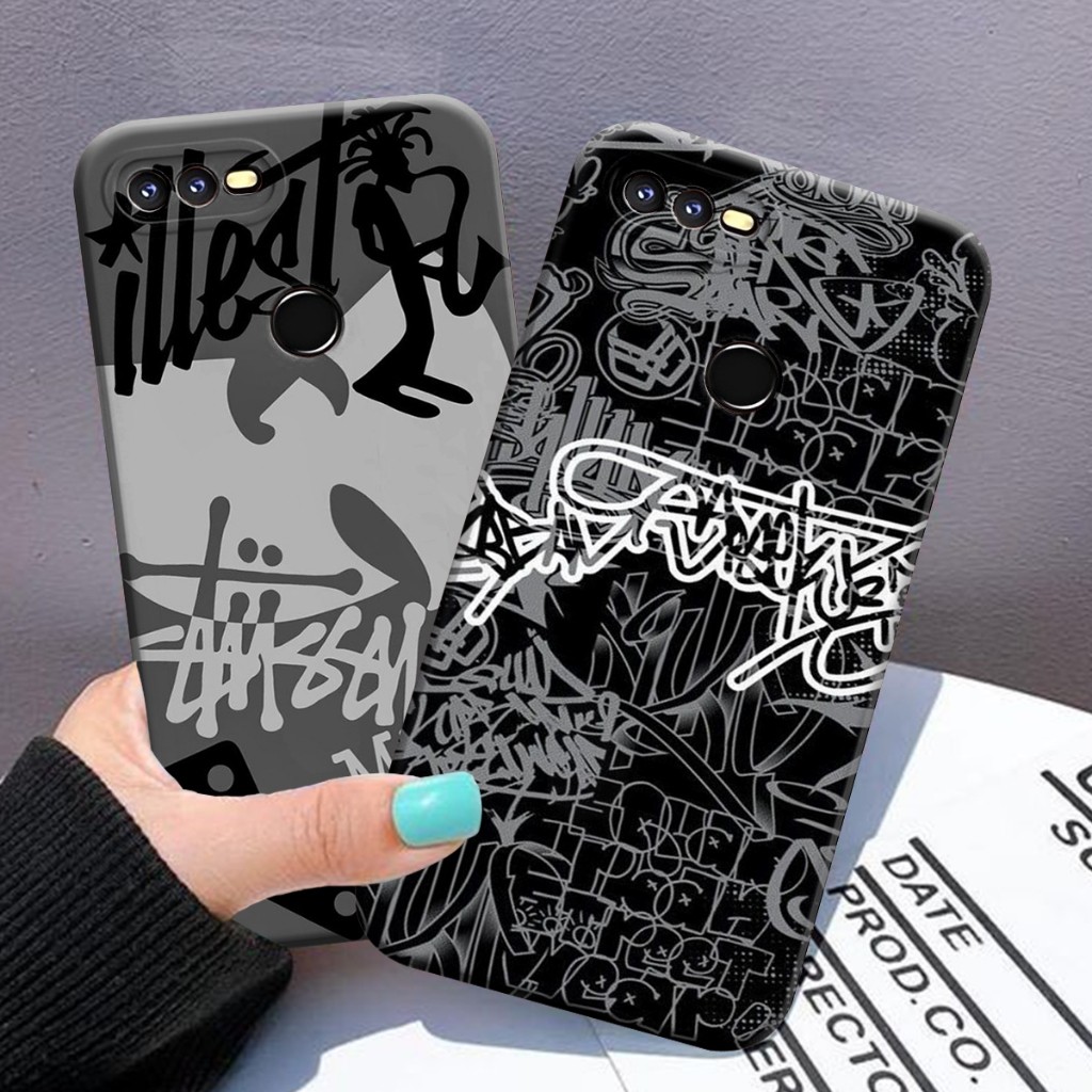 HP [SHARK CASE] Oppo A5s A7 A12 A11K F9 REALME 2 PRO A3S A1K REALME C2 Dark Metal Wallpaper Motif - 