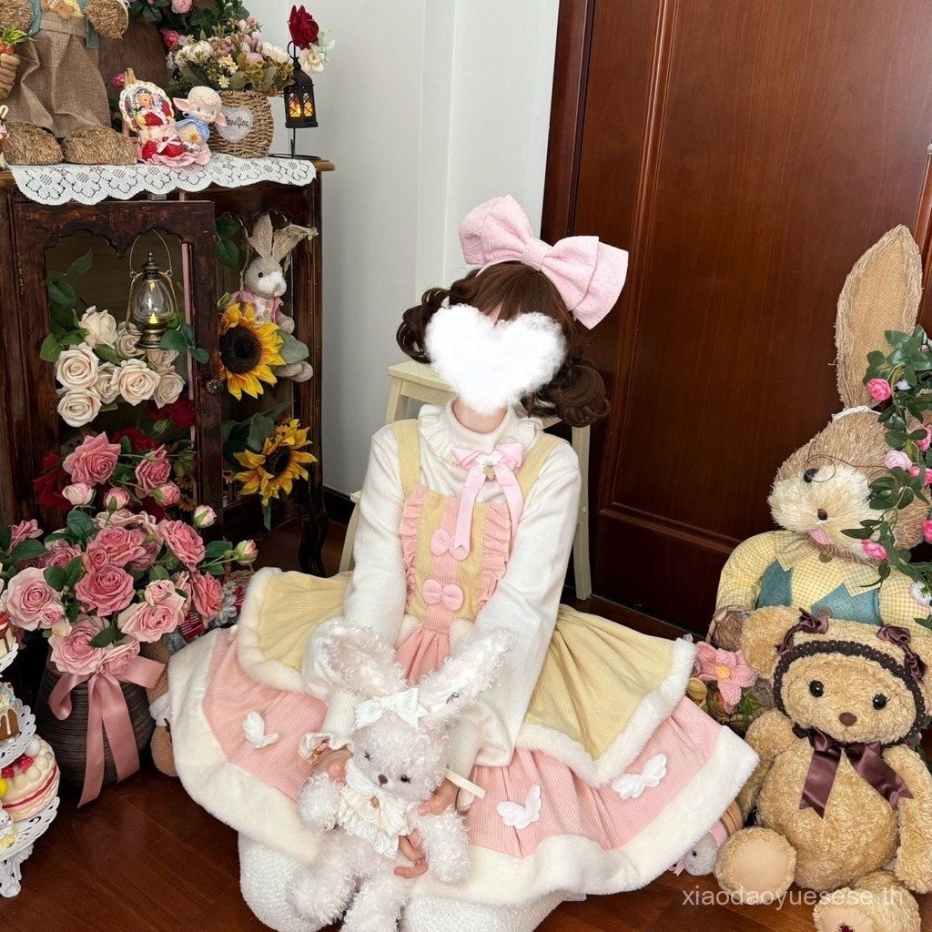 ชุดคอตตอนฟูฟู Lolita หนามาก JSK สลิงชุด สำหรับฤดูหนาว น่ารัก