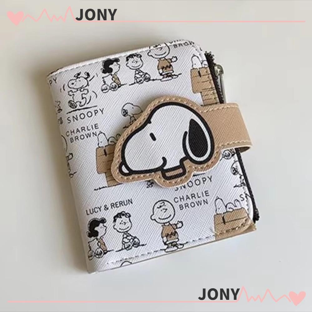 กระเป๋าเงิน Jony Snoopy ขนาดใหญ่ ฟังก์ชันหลายอย่าง ใส่บัตรและเหรียญได้เยอะ ดีไซน์น่ารัก