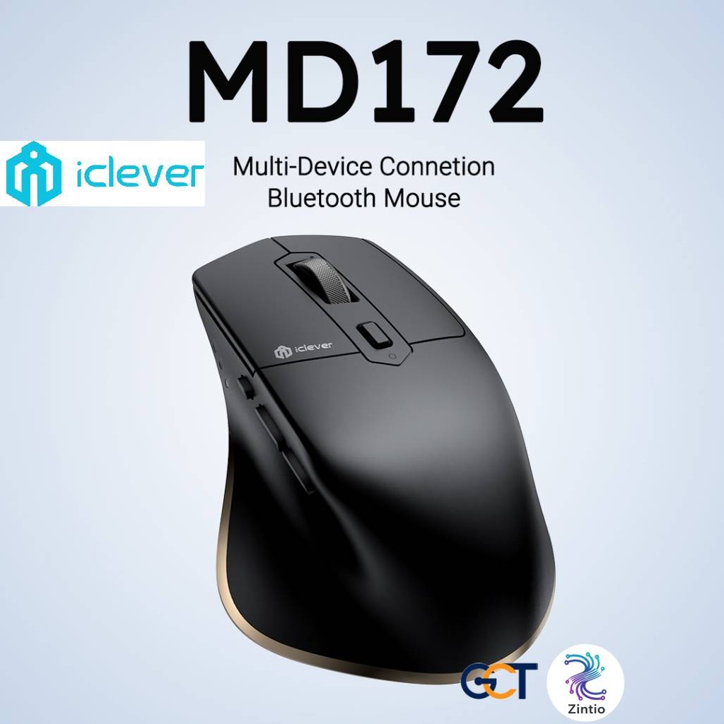 เมาส์ไร้สาย iClever MD172 Ergonomic Mouse BT+2.4G ลดอาการปวดและชาที่ข้อมือได้จริง ประกันศูนย์ไทย6เดื