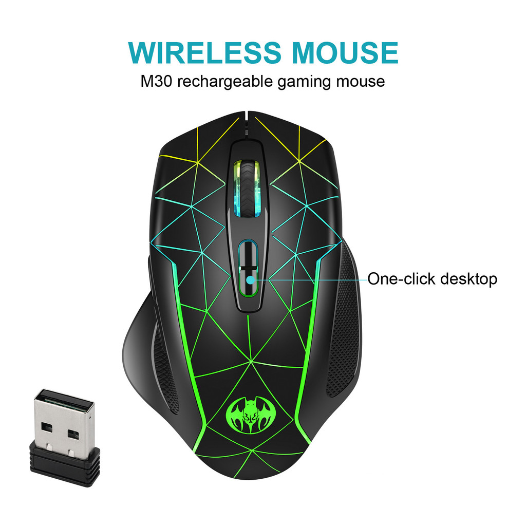 เมาส์เกมไร้สาย You Bat 2.4G Luminous