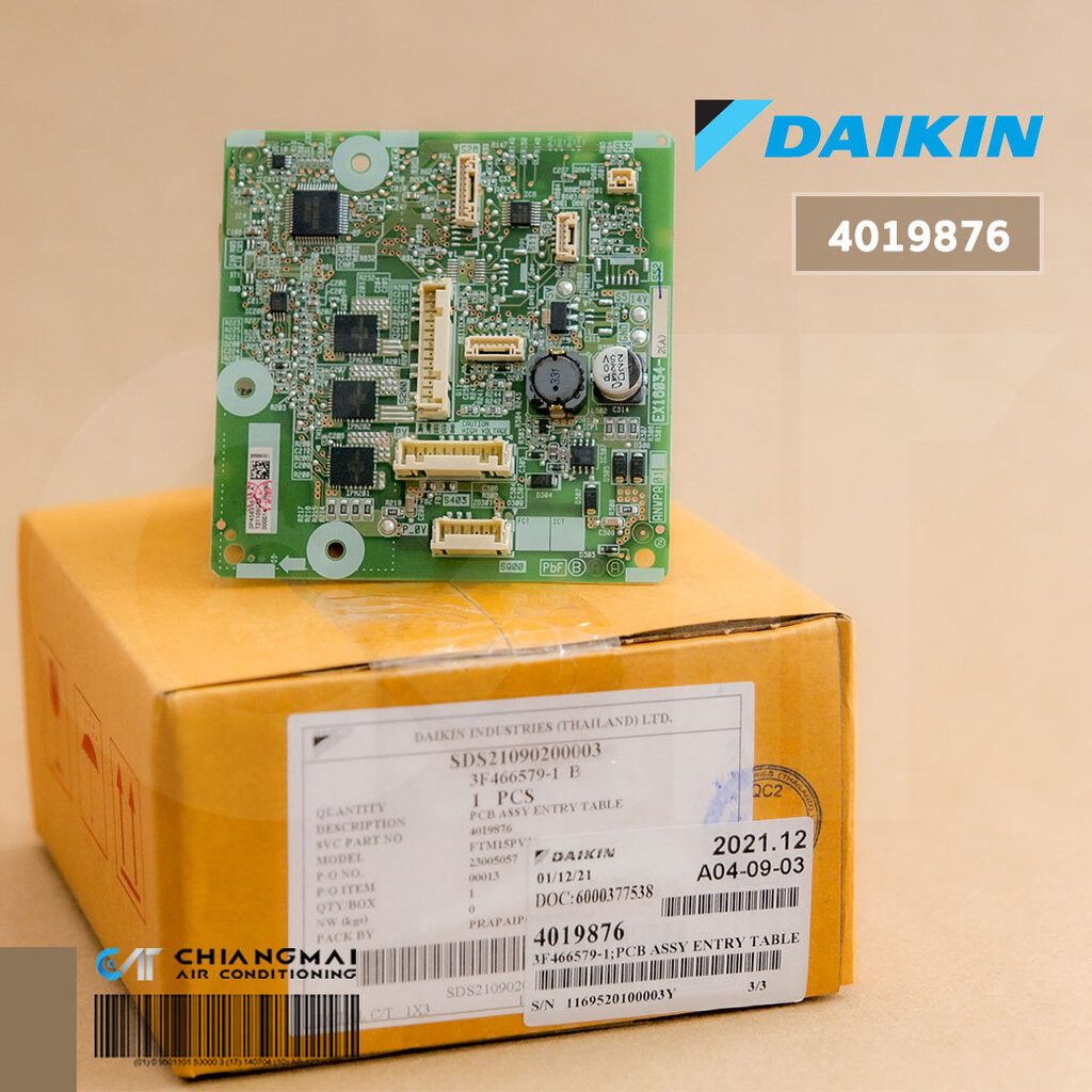 2571269 (พาร์ทเดิม 4019876) แผงวงจรแอร์ Daikin แผงบอร์ดแอร์ไดกิ้น บอร์ดคอยล์เย็น รุ่น FTM15PV2S
