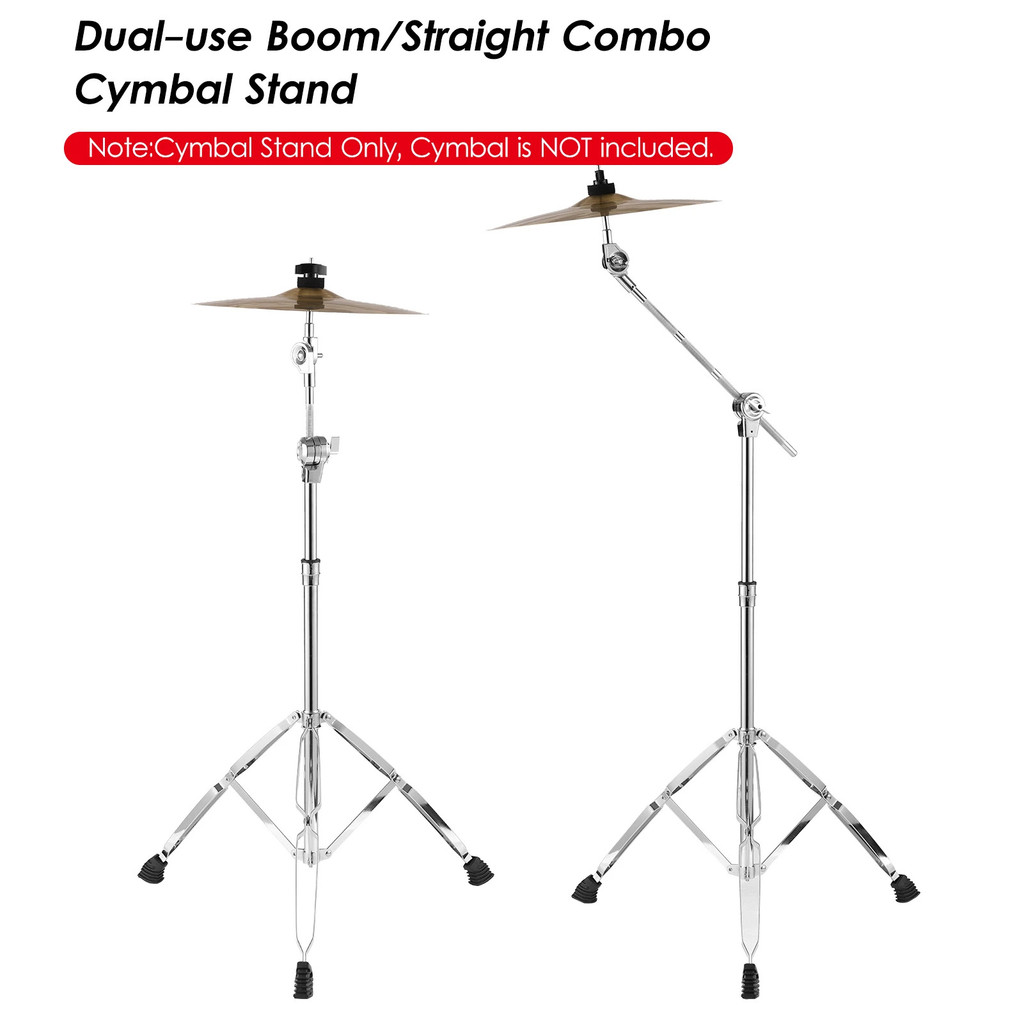 Must-Have Cymbal Stand Straight Boom Cymbal Stand Double Braced Legs ความสูงปรับมุม Cymbal Support R