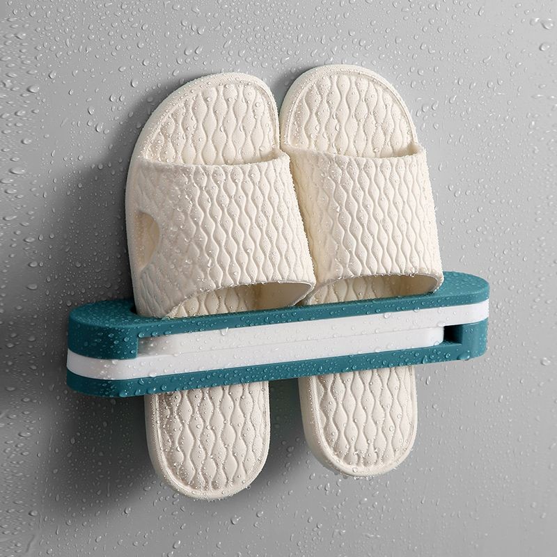 สินค้าใหม่พร้อมสต็อก One-to-Three Multifunctional Creative Folding Slipper Rack ห้องน้ําติดผนังผ้าเช